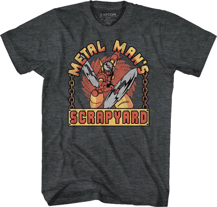 Metal Man's Scrapyard Mega Man T-Shirt