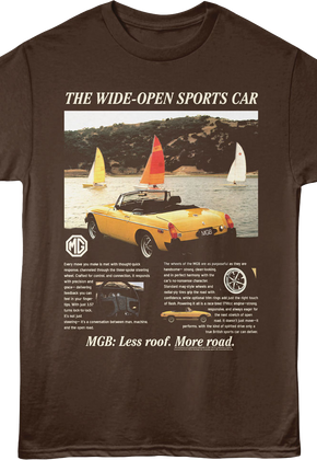 MGB Less Roof More Road British Motor Heritage T-Shirt