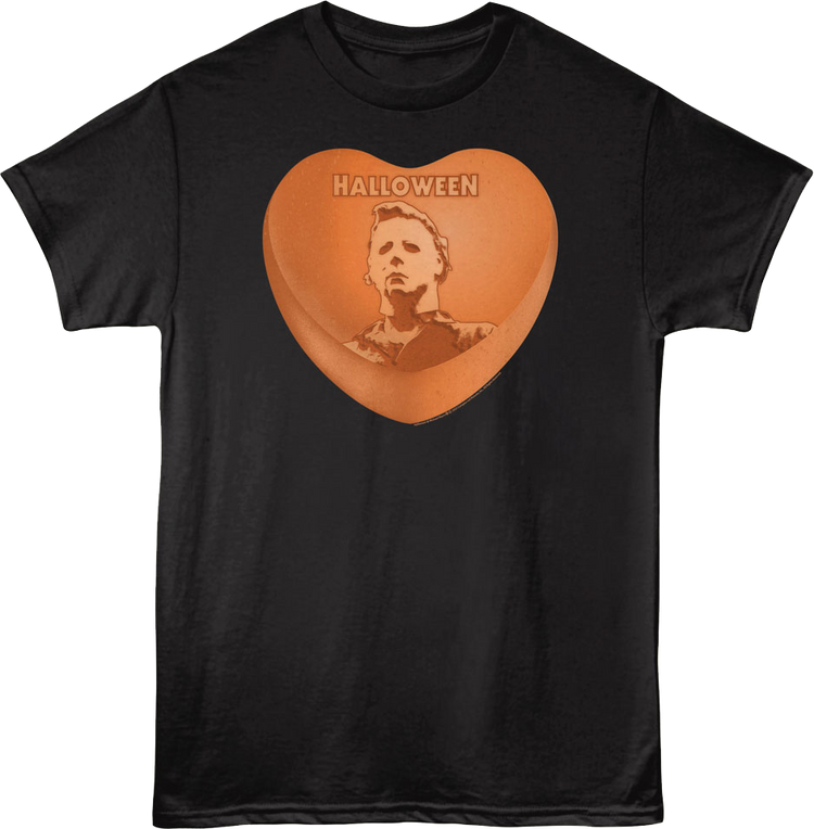 Michael Myers Candy Heart Halloween T-Shirt