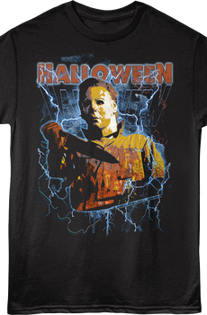 Michael Myers Lightning Bolts Halloween T-Shirt