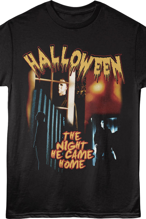 Michael Myers The Night He Came Home Collage Halloween T-Shirt