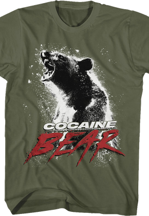 Military Green Movie Poster Cocaine Bear T-Shirt