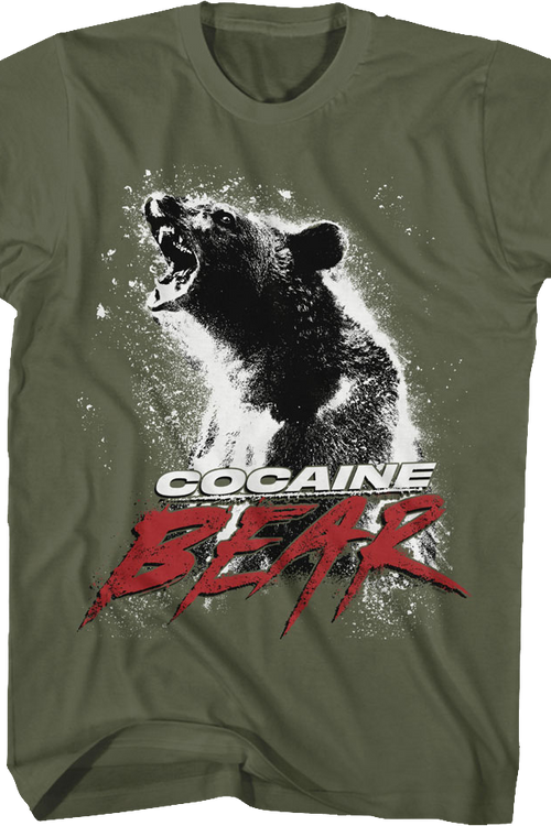 Military Green Movie Poster Cocaine Bear T-Shirt