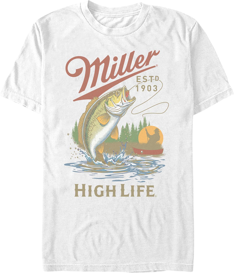 Gone Fishin' Miller High Life T-Shirt