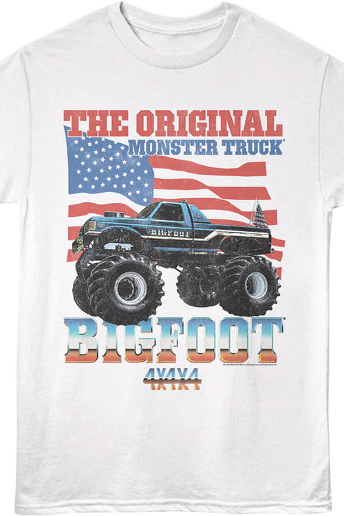 Monster Truck Flag Bigfoot T-Shirt