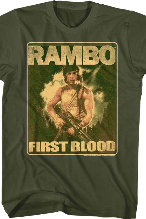 Movie Poster First Blood Rambo T-Shirt