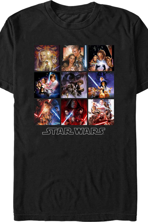 Skywalker Saga Movie Posters Star Wars T-Shirt