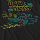 Neon DeLorean Back To The Future T-Shirt thumbnail
