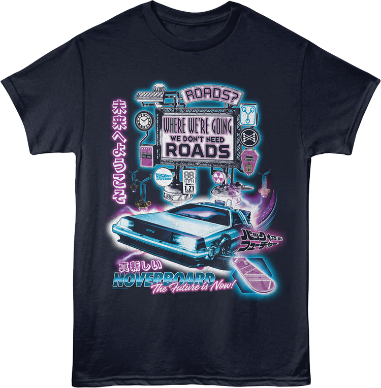Neon Poster Back To The Future T-Shirt