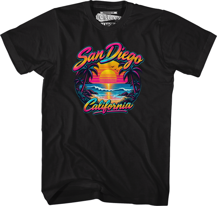Neon San Diego California T-Shirt