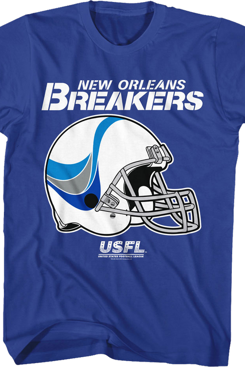 New Orleans Breakers Logo & Helmet USFL T-Shirt