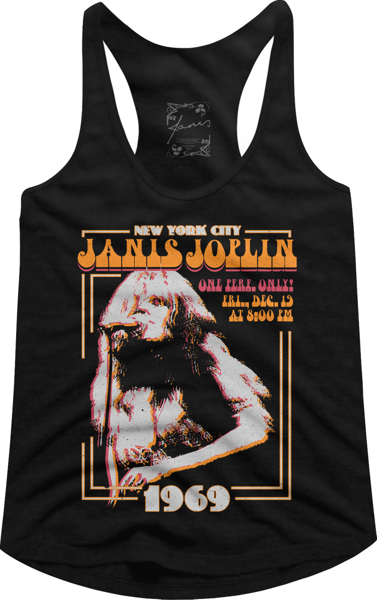 Ladies New York City Janis Joplin Racerback Tank Top