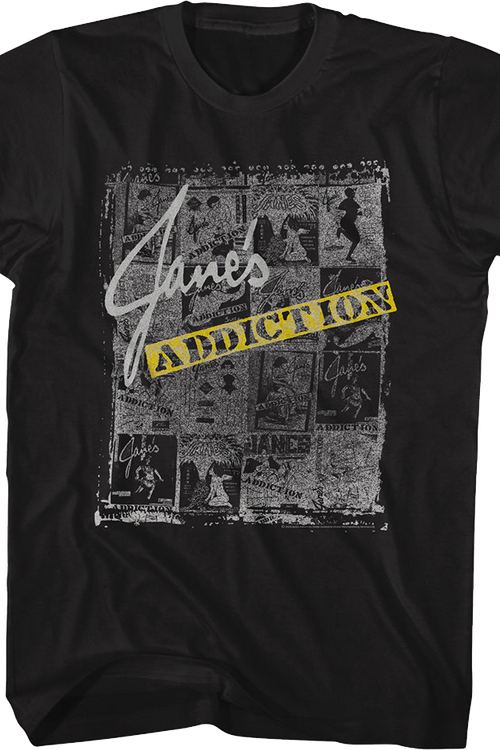 Newspaper Collage Jane's Addiction T-Shirt