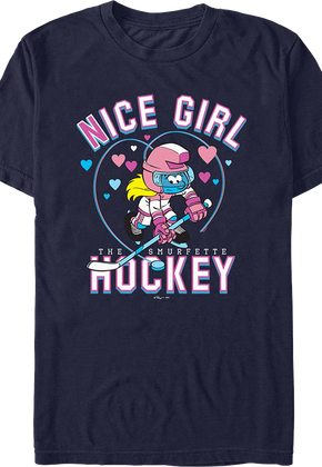 Nice Girl Hockey Smurfs T-Shirt