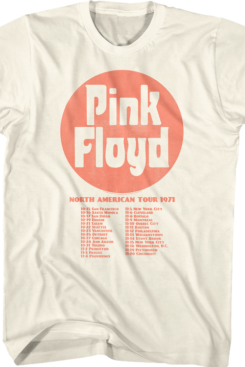 North American Tour 1971 Pink Floyd T-Shirt