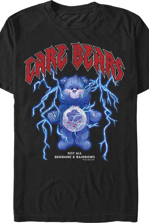 Black Not All Sunshine & Rainbows Care Bears T-Shirt