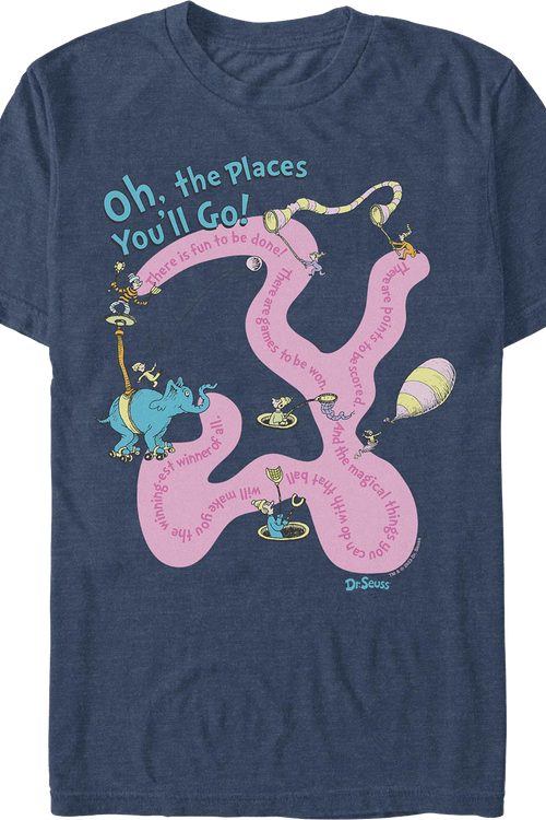 Oh, The Places You'll Go Journey Dr. Seuss T-Shirt