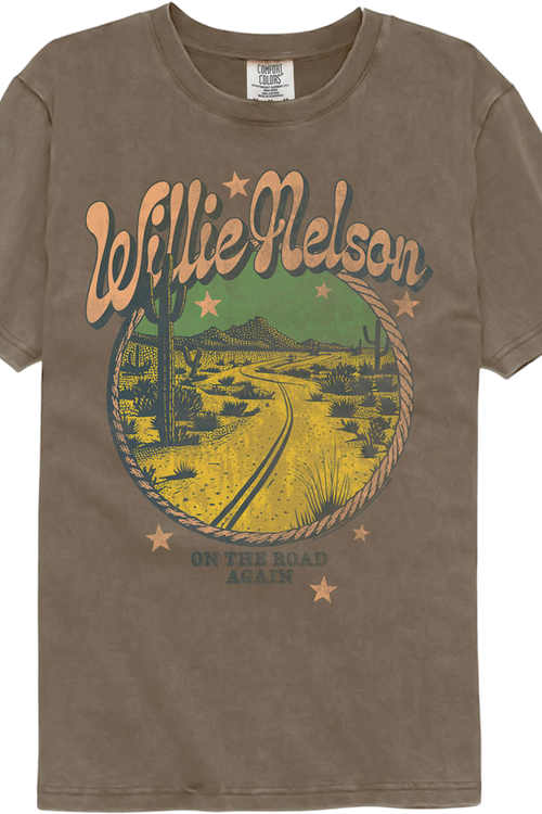 On The Road Again Willie Nelson Comfort Colors Brand T-Shirt