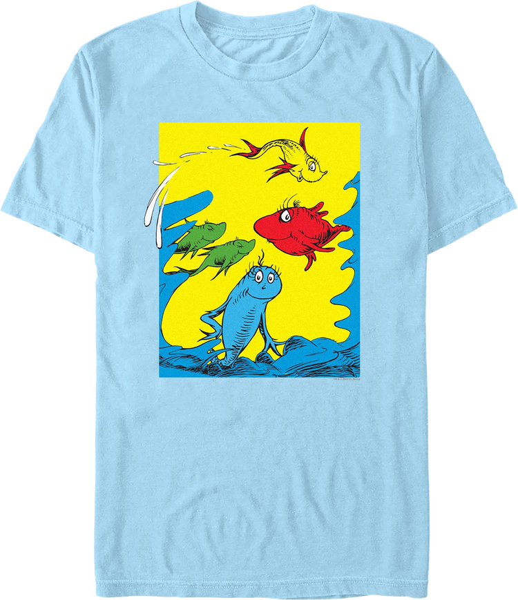 One Fish, Two Fish, Red Fish, Blue Fish Cover Dr. Seuss T-Shirt