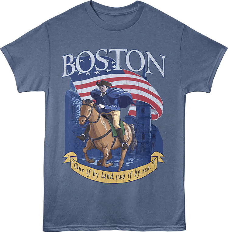 One If By Land, Two If By Sea Boston Massachusetts T-Shirt