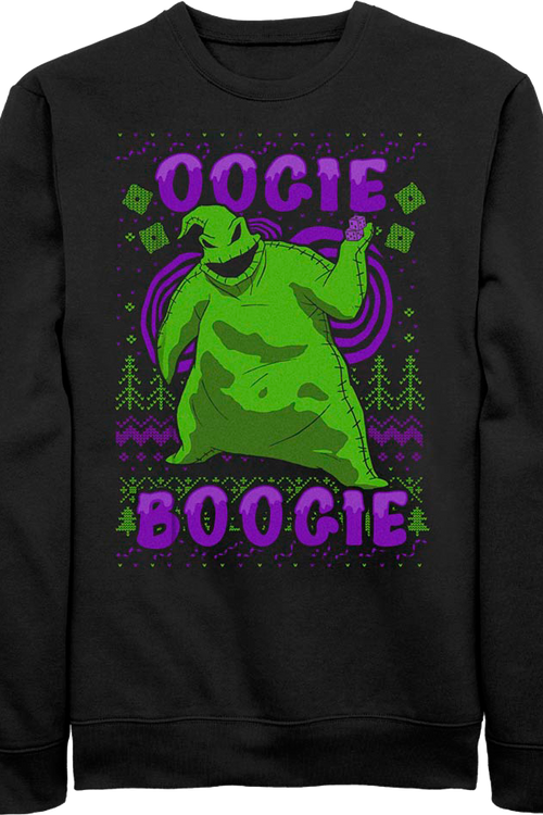 Oogie Boogie Faux Ugly Sweater Nightmare Before Christmas Sweatshirt