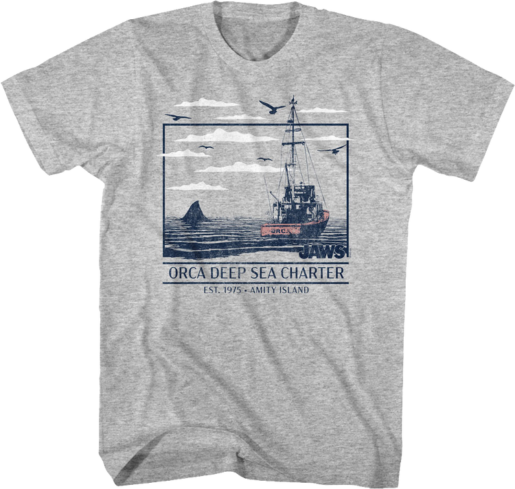 Orca Deep Sea Charter Amity Island Jaws T-Shirt