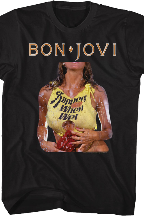 Original Slippery When Wet Cover Bon Jovi T-Shirt