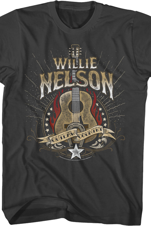 Outlaw Country Guitar Willie Nelson T-Shirt