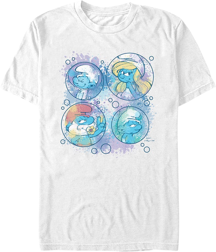 Paint Splatter Bubbles Smurfs T-Shirt