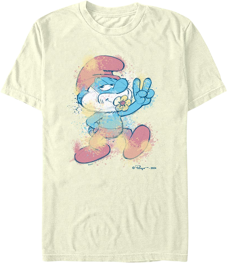 Paint Splatter Papa Smurf T-Shirt