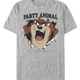 Party Animal Tasmanian Devil Looney Tunes T-Shirt thumbnail