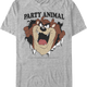 Party Animal Tasmanian Devil Looney Tunes T-Shirt thumbnail