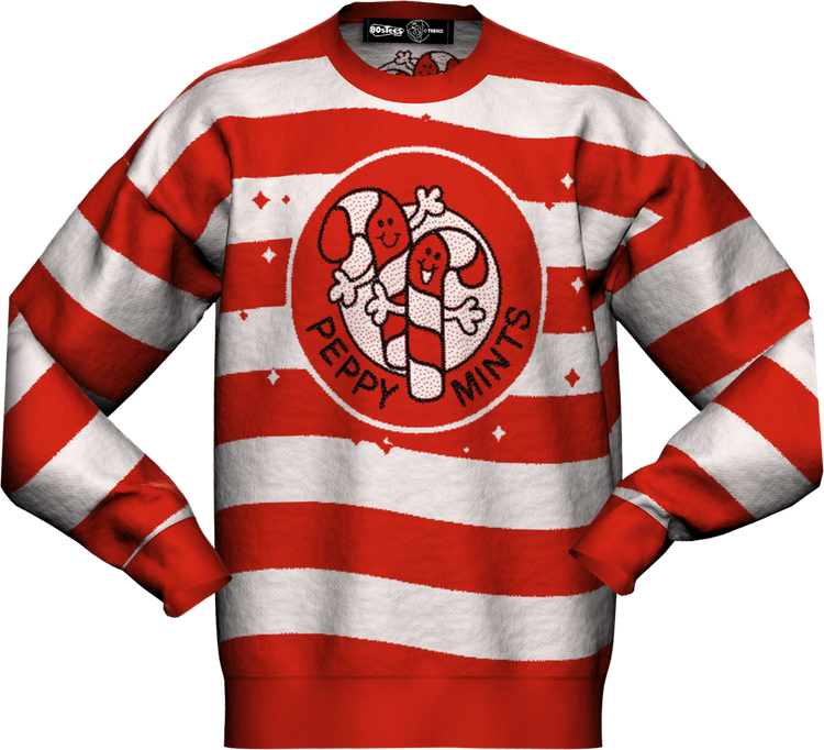 Peppy Mints Scratch N Sniff Sticker Knitted Sweater