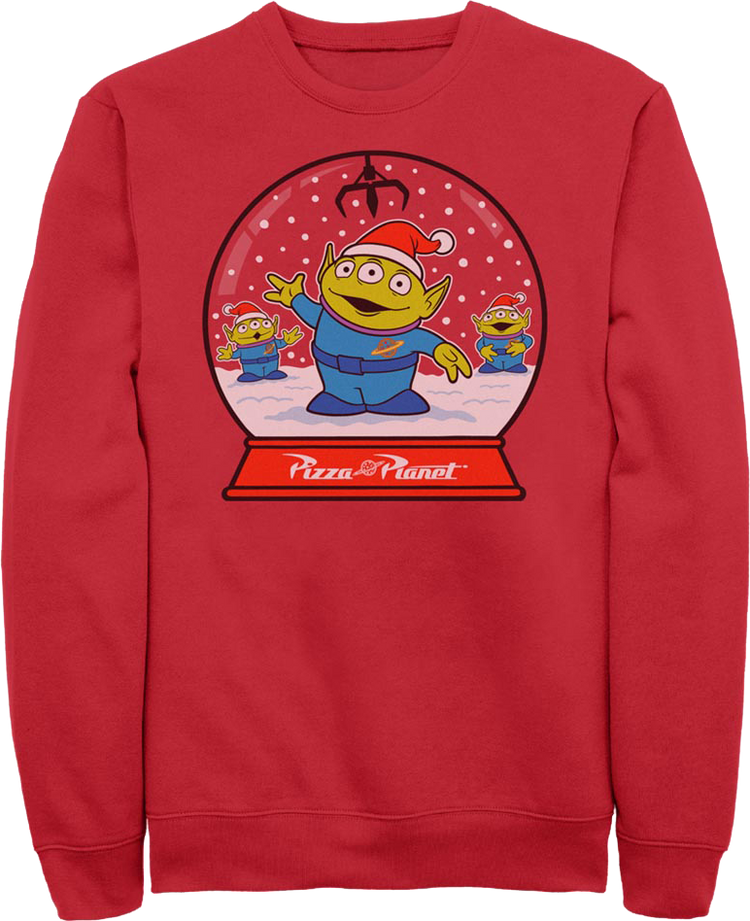 Pizza Planet Snow Globe Toy Story Sweatshirt