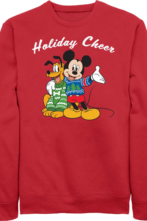 Pluto & Mickey Mouse Holiday Cheer Disney Sweatshirt