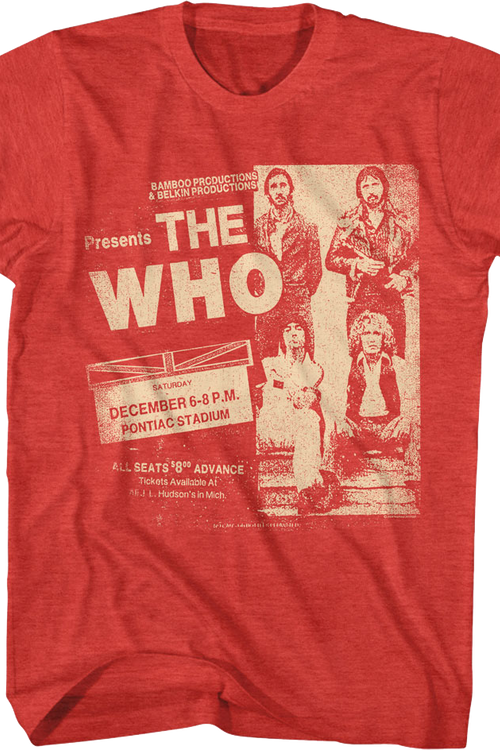 Pontiac Stadium Concert The Who T-Shirt