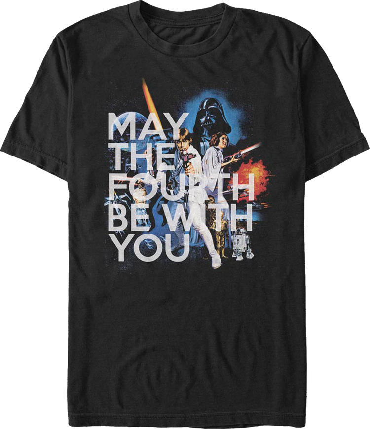 Poster Art May The Fourth Be With You Star Wars T-Shirt
