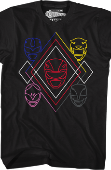 Power Lines Mighty Morphin Power Rangers T-Shirt