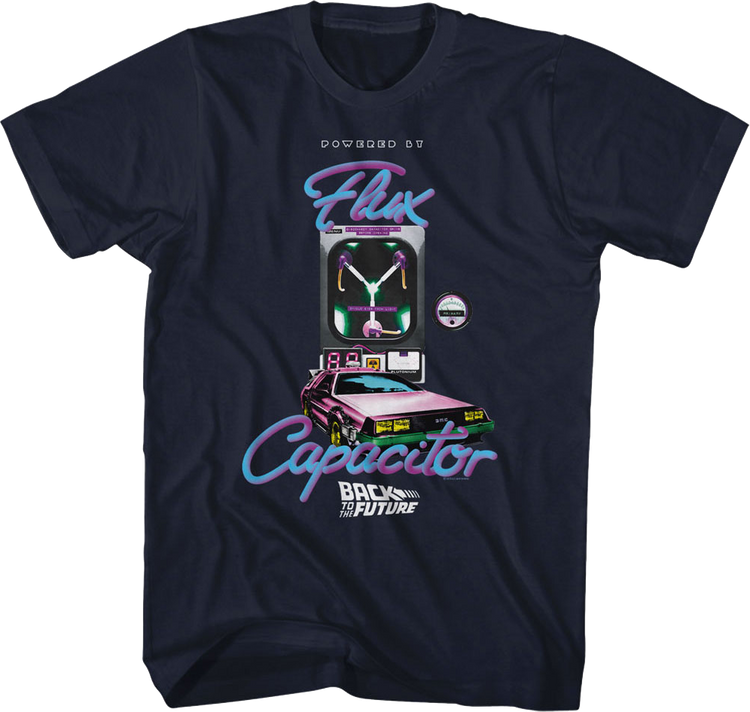 Retro Powered By Flux Capacitor Back To The Future T-Shirt