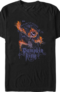 Pumpkin King Flames Nightmare Before Christmas T-Shirt