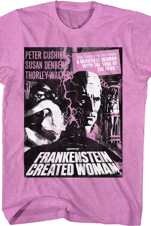 Purple Frankenstein Created Woman Hammer Films T-Shirt