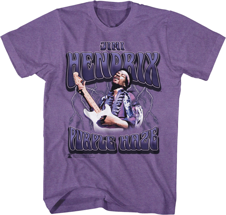 Purple Haze Lightning Jimi Hendrix T-Shirt