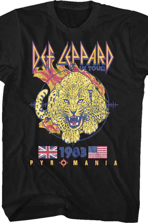Pyromania 1983 US Tour Def Leppard T-Shirt