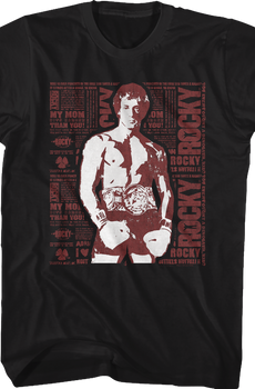 Quote Collage Rocky T-Shirt