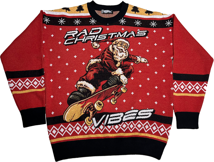 Rad Christmas Vibes Knitted Christmas Sweater