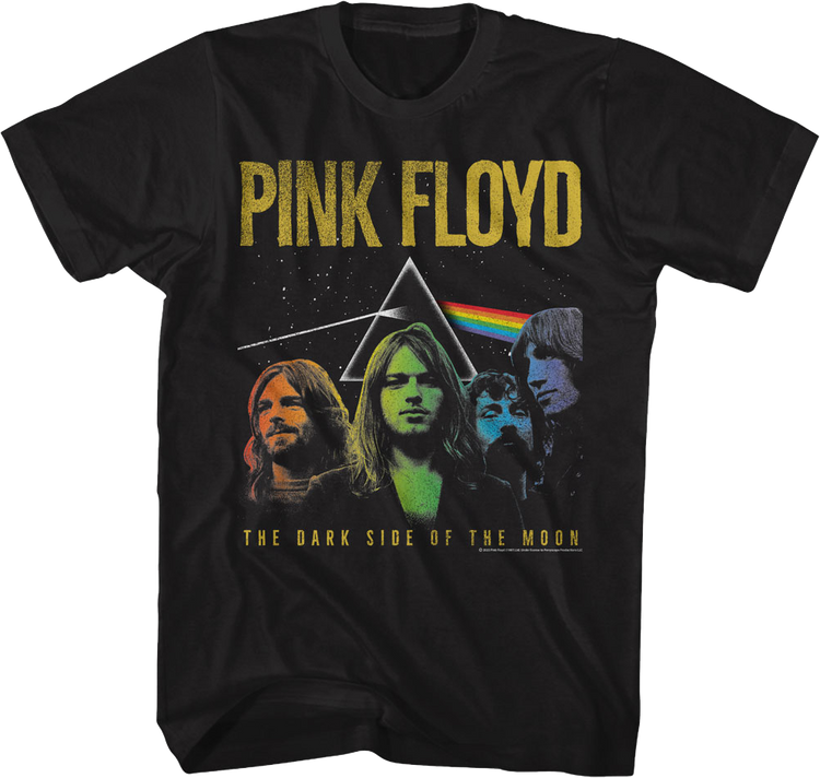 Rainbow Colors Dark Side of the Moon Pink Floyd T-Shirt