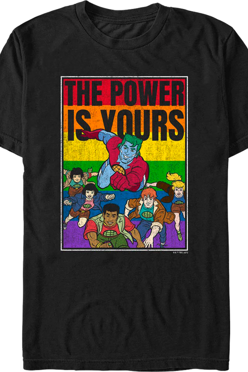 Rainbow Power Is Yours Captain Planet T-Shirt