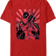 Red Deadpool Heart Hands Marvel Comics T-Shirt thumbnail
