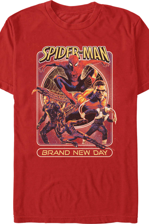 Red Poster Spider-Man:Brand New Day Shirt