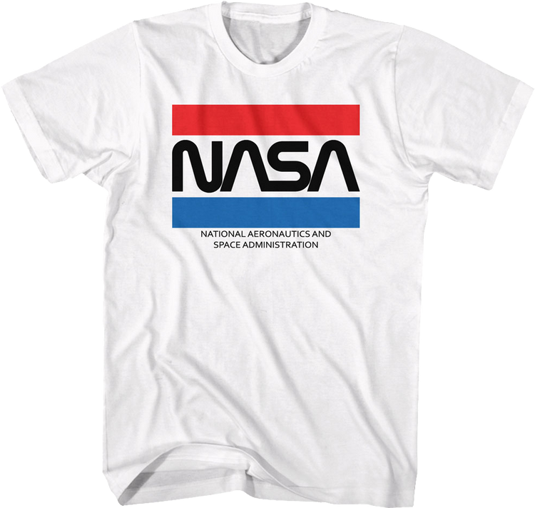 Red White Blue Stripes NASA T-Shirt